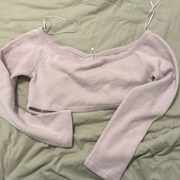Zara purple lavender sweater knit crop top blouse jacket NEW Bloggers favorite - Picture 4 of 6